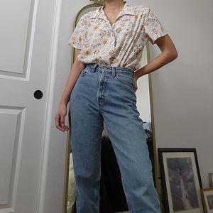 Laura Scott Vintage Floral Button-Up